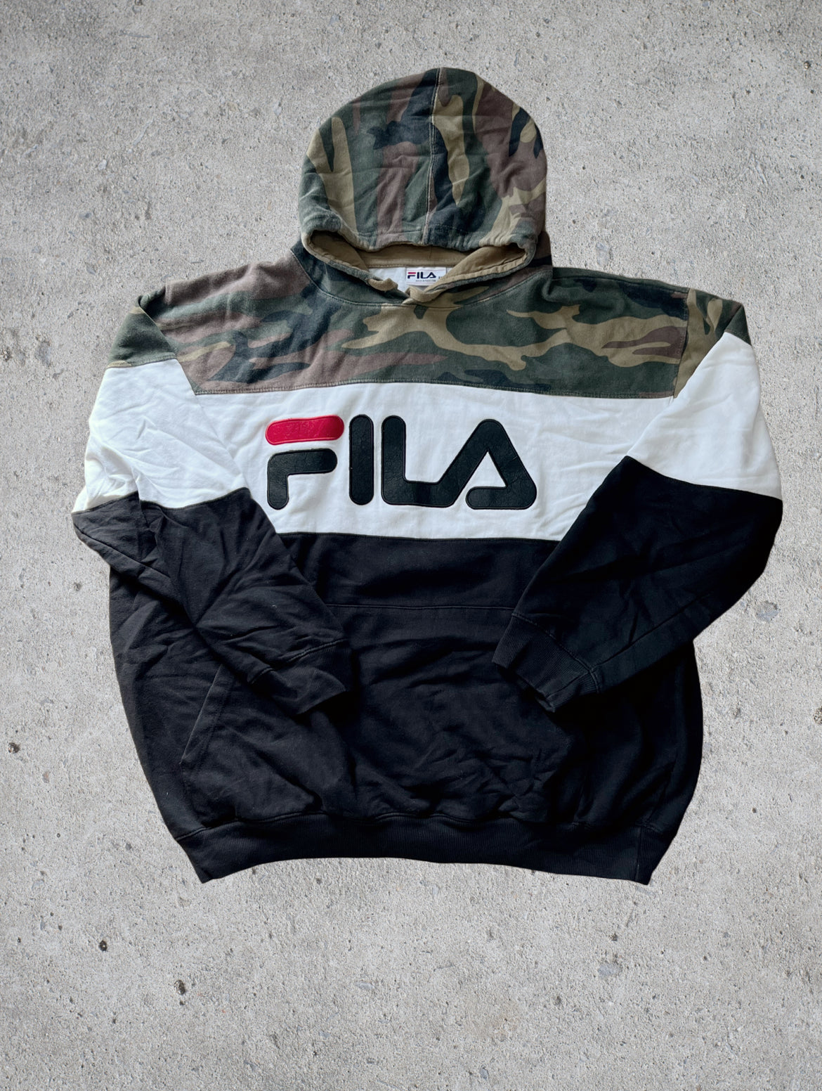 FILA Camo Classic Hoodie 3XL Vintage Threads